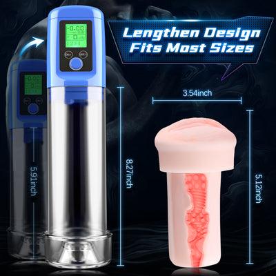 【Must-Have】3 in 1 Penis Enlargement Pump LCD Screen with Pussy Sleeve - propinkup