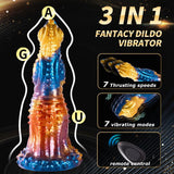 Plus Size Monster Dildo Remote Control Anal Plug 9.05in - propinkup