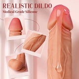 APP Control Realistic Dildo with 8 Thrusting & 8 Vibrating Modes - propinkup