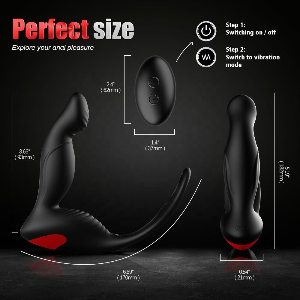 Remote Control Male Prostate Massager Vibe Anal Plug With Penis Ring - propinkup