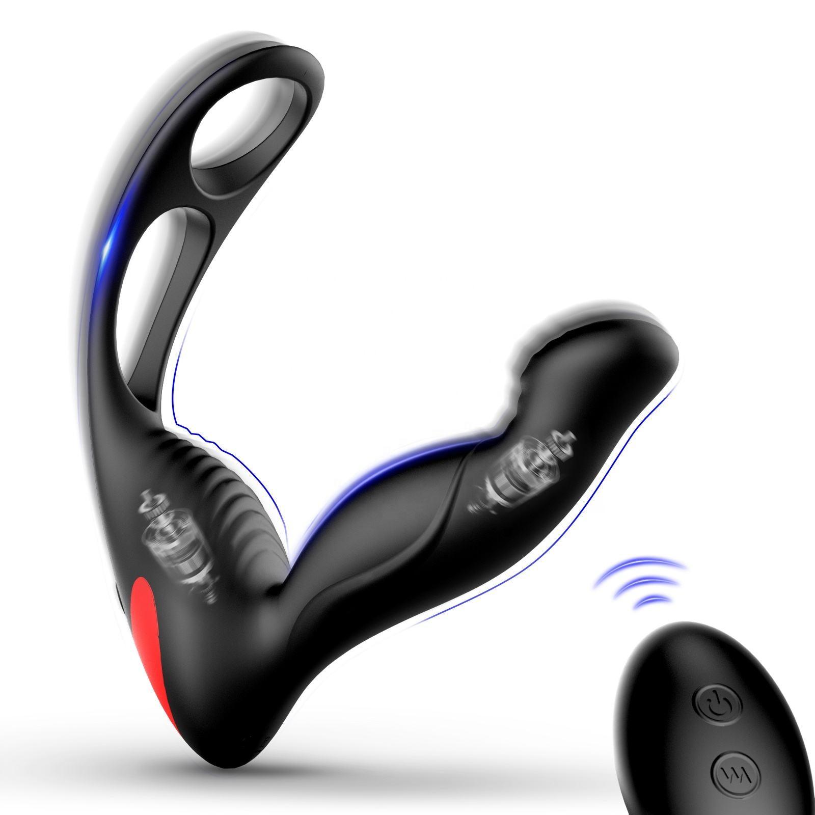 Remote Control Male Prostate Massager Vibe Anal Plug With Penis Ring - propinkup