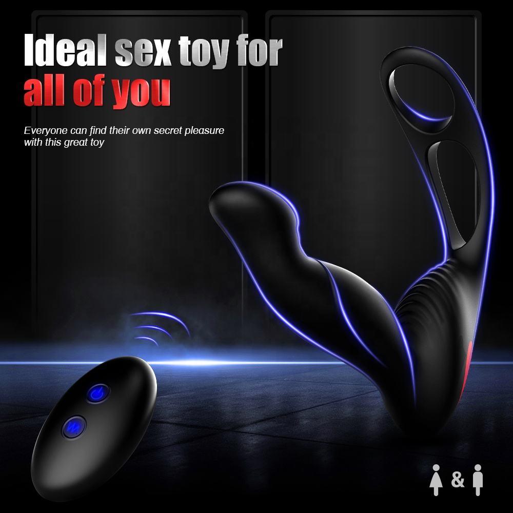 Remote Control Male Prostate Massager Vibe Anal Plug With Penis Ring - propinkup