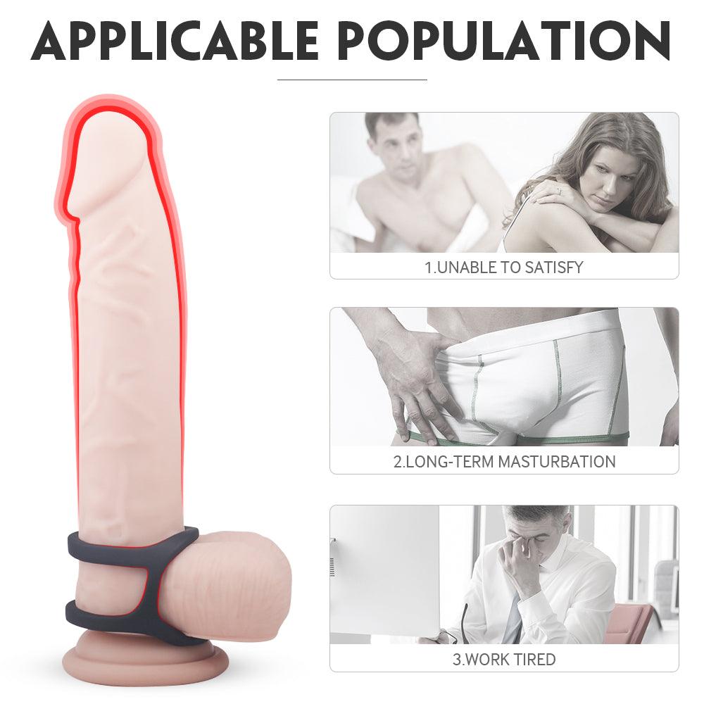 Silicone Cock Ring Eerection Aid Enhancing Premature Ejaculation Toys - propinkup