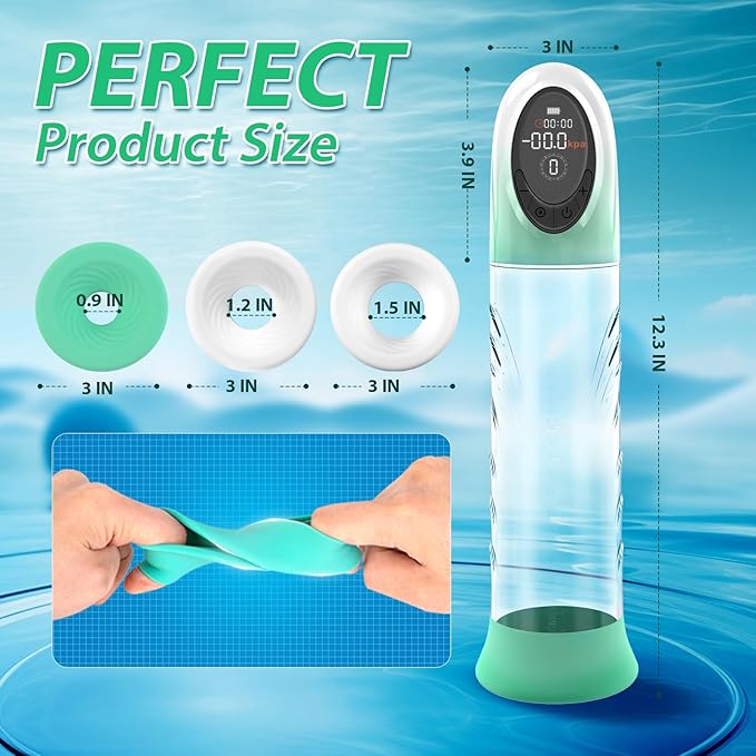 Source - 4 Pressure Levels 9 Sucking Modes Vacuum and Water Penis Pump with LCD Display