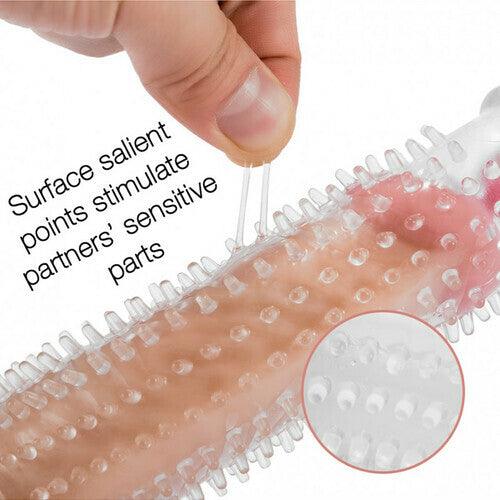 Vibrating Textured Penis Sleeve Cock Extender - propinkup