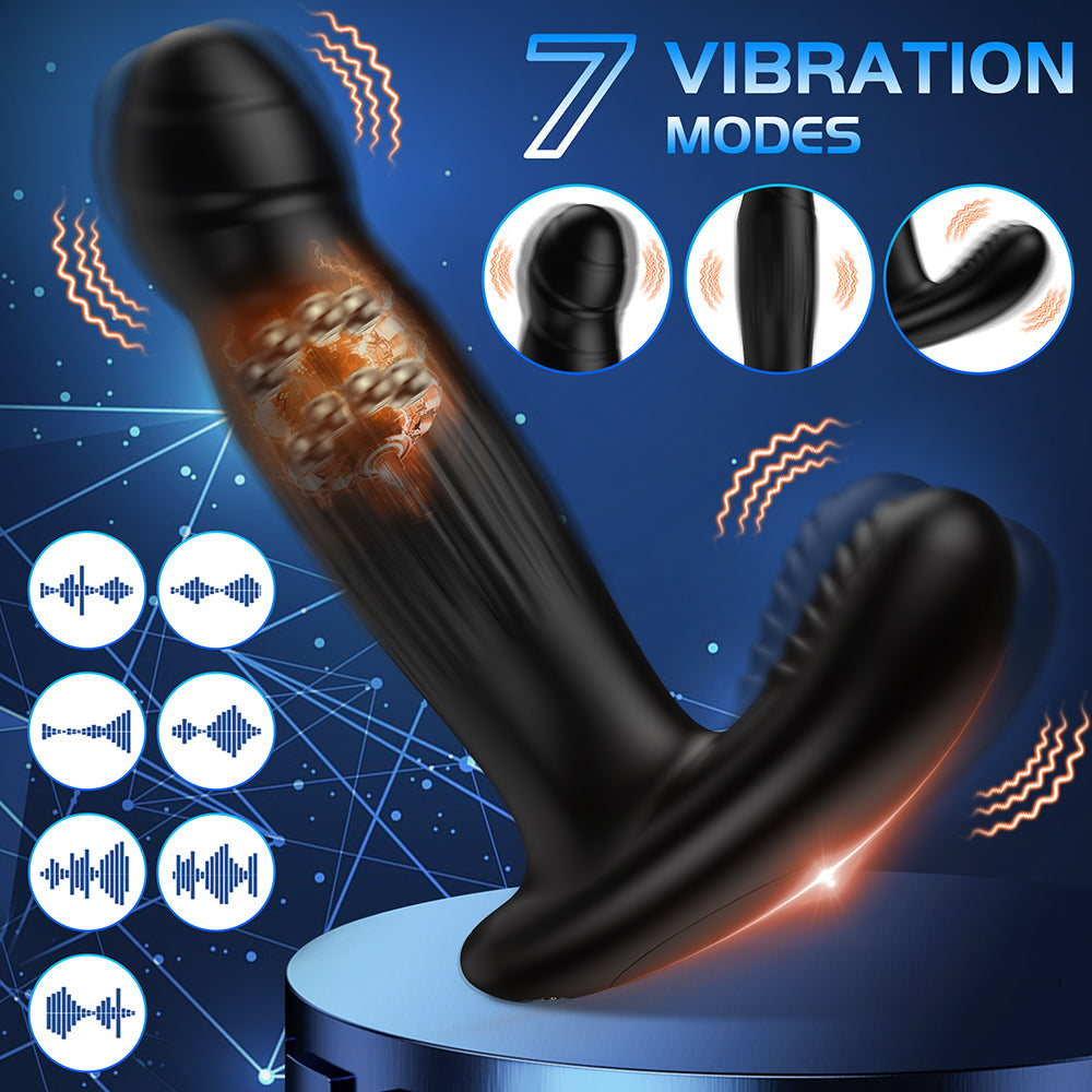 Wave Motion 7 Rotation 7 Vibration Modes Prostate Massager Anal Vibrator - propinkup