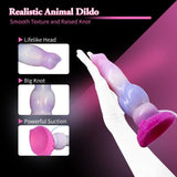 Realistic Squirting Silicone Dog Dildo with Knot and Suction Cup 8 inch Canine Dildos K9 - propinkup