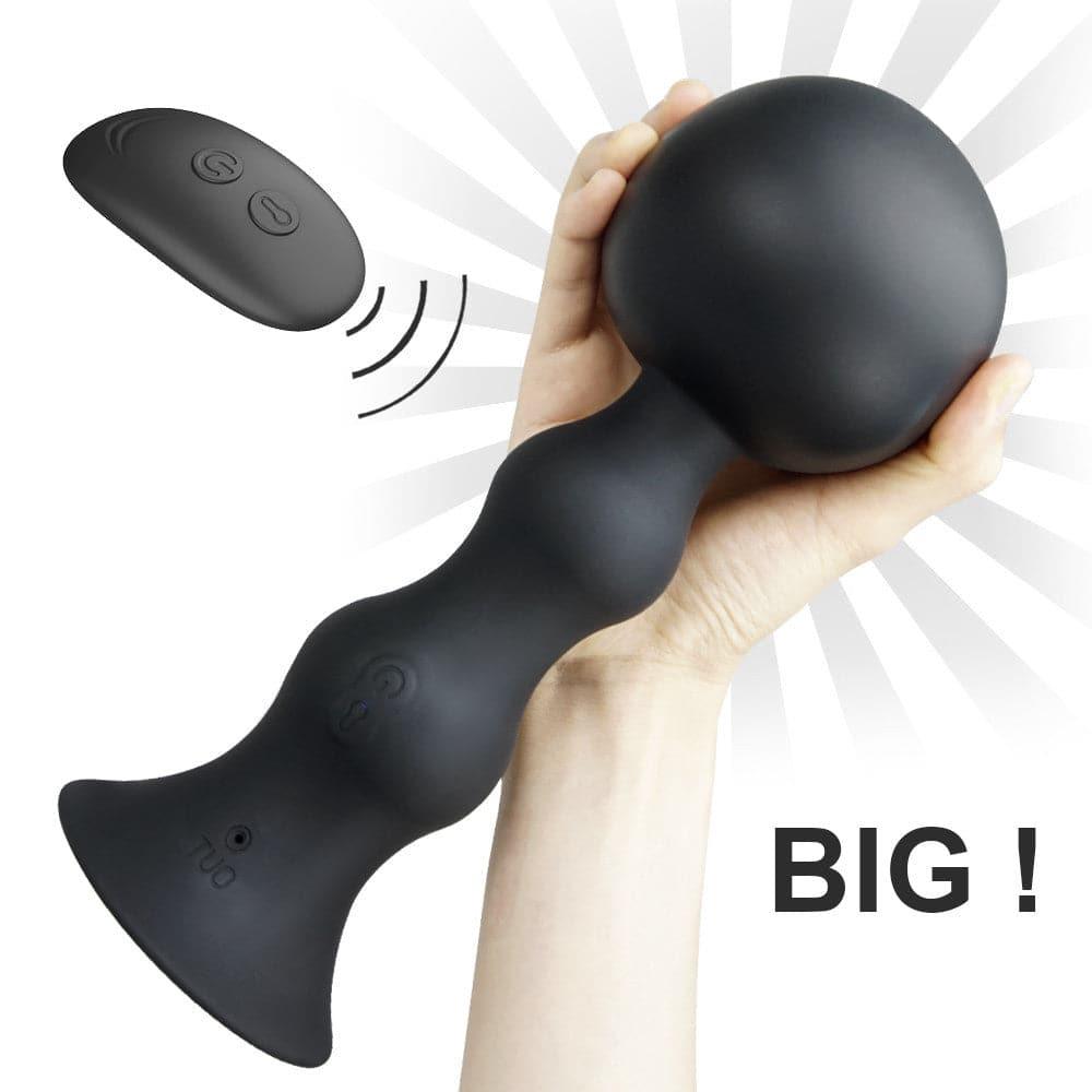 Inflatable Butt Plug 3 Anal Beads 10 Vibration Remote Control Prostate Massager - propinkup