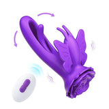 Layla - Rosy Butterfly Flapping G-spot Vibrator Clit Stimulator - propinkup