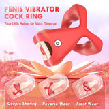 Vibrating Cock Ring Penis Vibrator for Man & Couple App Remote Control - propinkup