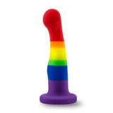 6 Inch Pride Rainbow Dildo with Suction Cup Butt Plug Adult Sex Toy for Gay/Lesbian Couple - propinkup