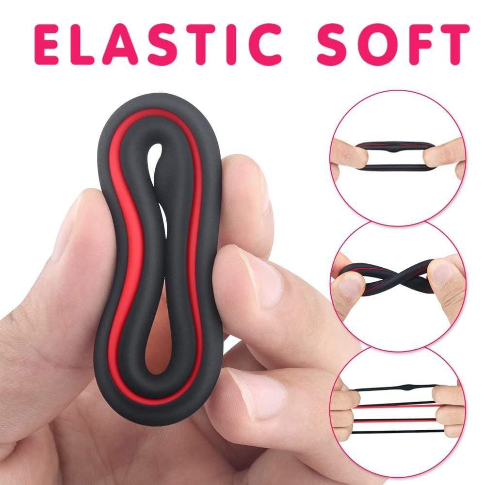 Propinkup 1.5-Inch Premium Stretchy Longer Harder Stronger Erection Cock Ring Set - propinkup