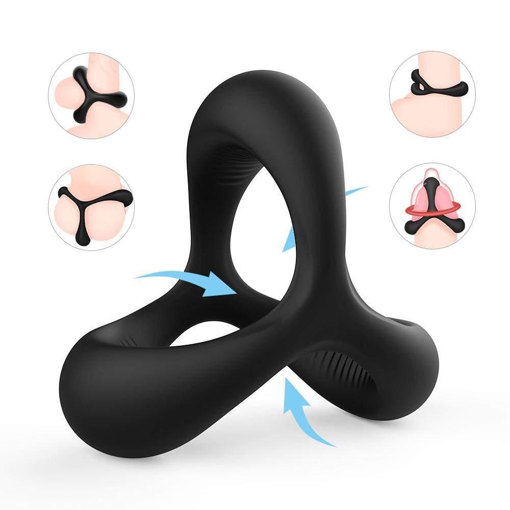 TRIANGLE 1.14 Inch Silicone Penis Ring for Erection Enhancing - propinkup