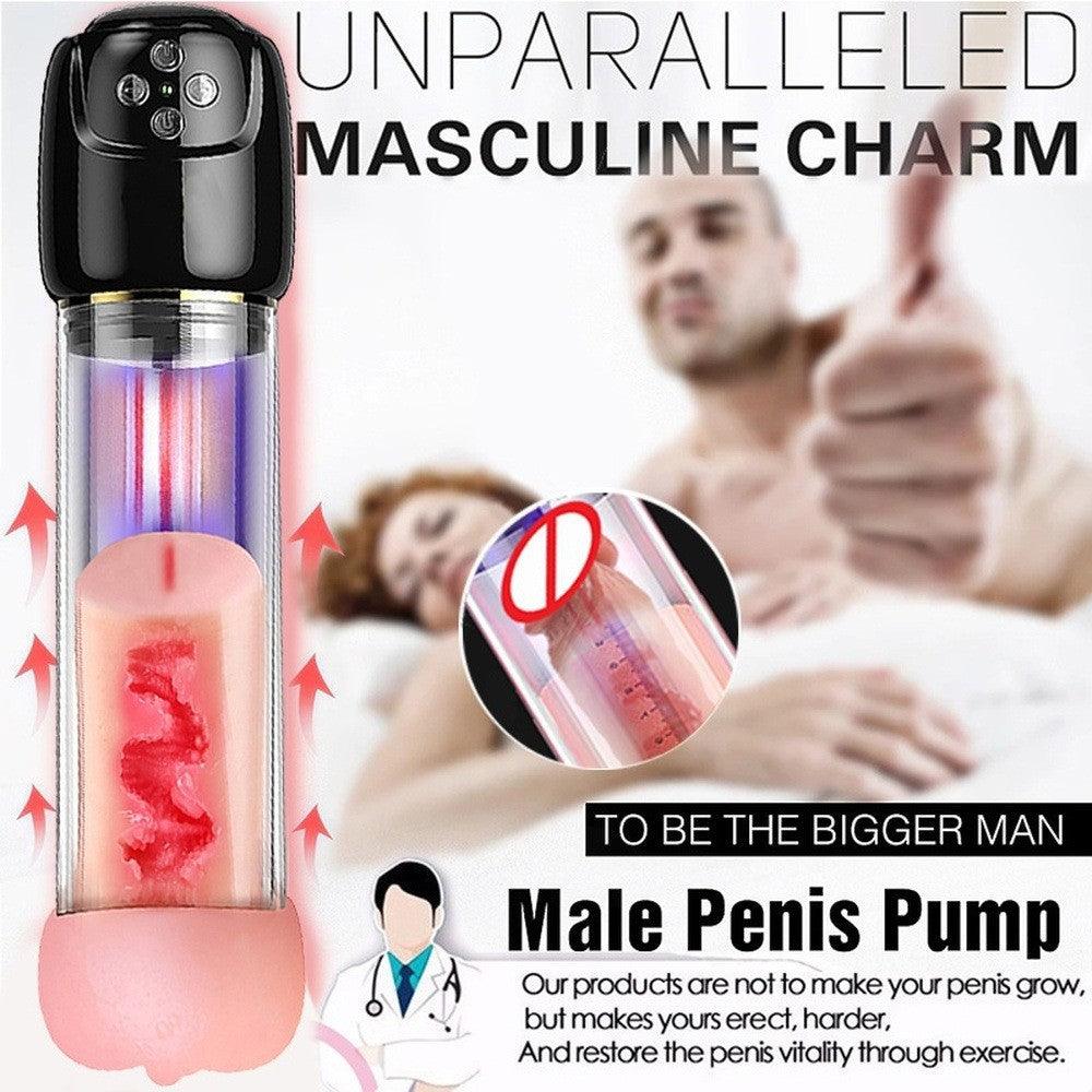 2 IN 1 Realistic Pussy Hannibal Masturbator Penis Pump - propinkup