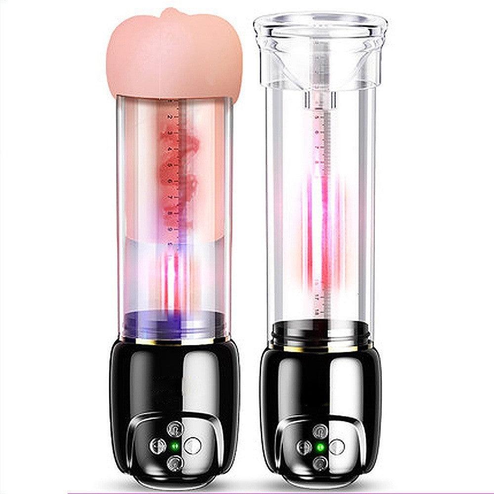 2 IN 1 Realistic Pussy Hannibal Masturbator Penis Pump - propinkup