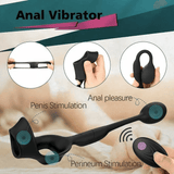 3 IN1 Cock Ring with 10 Frequency Anal Vibrator Wearable - propinkup