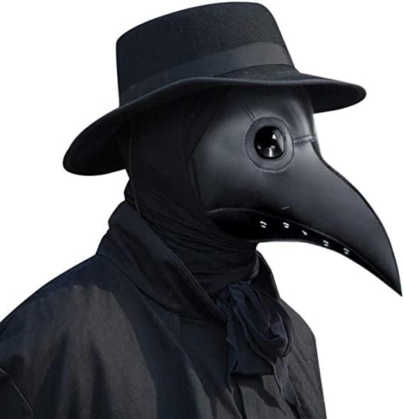 Gothic Steampunk Beak Bird Raven Jackdaw Mask Medieval Halloween Costume Props - propinkup