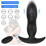 7 Thrusting 7 Vibration 3 Folds Male Anal Prostate Massaging Butt Plugs - propinkup