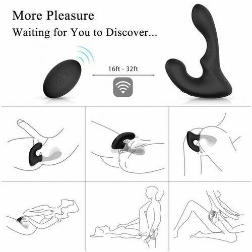 9 Pattern Vibration Double Motor 30° Wave-Motion Prostate Massager - propinkup