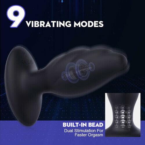 9 Roration Vibration Anal Vibrator Prostate Massage Butt Plug Large Size - propinkup