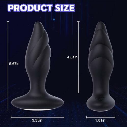 9 Roration Vibration Anal Vibrator Prostate Massage Butt Plug Large Size - propinkup