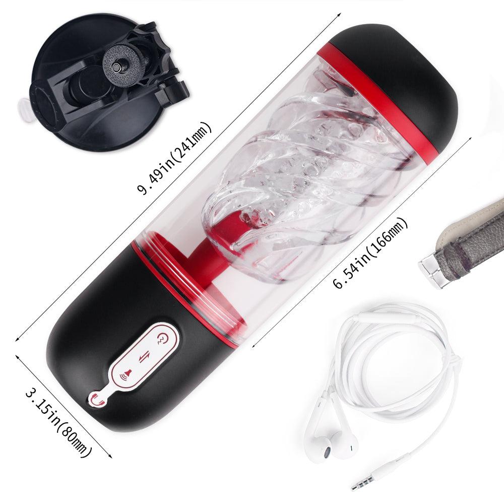 Vivek Automatic Male Vacuum Penis Pump Stretching Trainer with Base Male Masturbator - propinkup