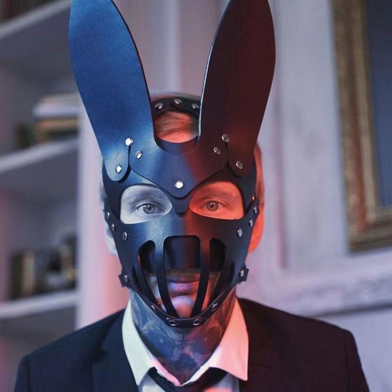 Petplay Bunny Leather Rabbit Mask Carnival Halloween Masquerade - propinkup