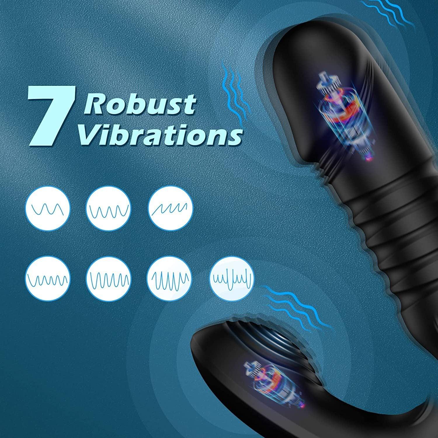 Fobono 7 Vibration 7 Thrusting App Control Anal Vibrator Prostate Massage - propinkup