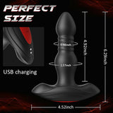 HALE 3 Thrusting 10 Vibrations Anal Plug With Remote Controller Butt plug - propinkup