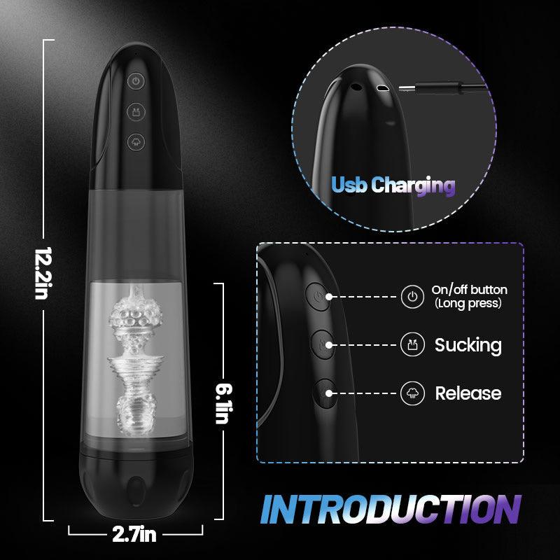 Noah 3 Vacuum Pressure Sucking Modes Strong Squeeze Mizz Penis Pump - propinkup