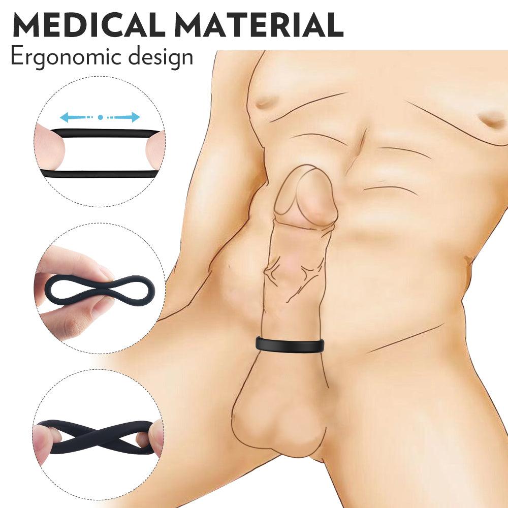 Cock Ring 3 pcs Set Male Dick Enhancement - propinkup