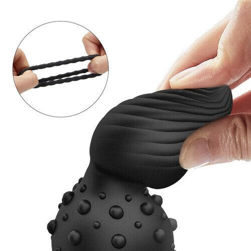 Anal Beads Remote Control Vibratiing Butt Plug with Penis Rings - propinkup