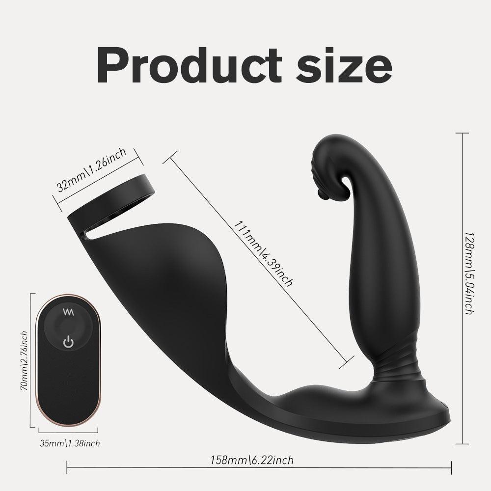 Versatile Vibrating Remote Control Cock Ring Butt Plug Prostate Massager - propinkup