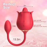 Woman Rose Vibrator Sucking Tongue Licking Vibrators Adult Sex Toy - propinkup