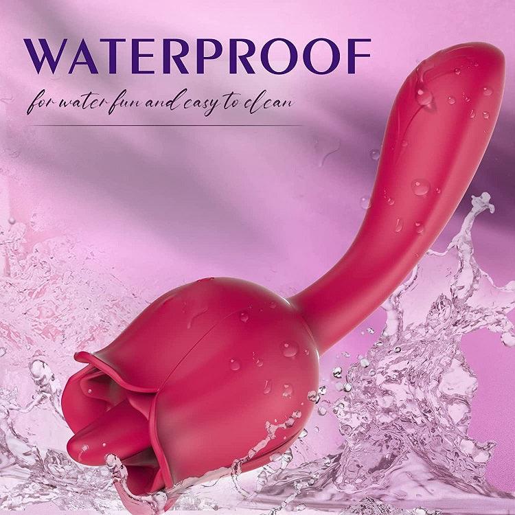 Rose Vibrator with 9 Licking & 9 Vibration for female G-Spot Clit Vibrators - propinkup