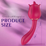 Rose Vibrator with 9 Licking & 9 Vibration for female G-Spot Clit Vibrators - propinkup