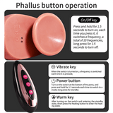 Stretching Heating Vibration Peristalsis Dildo Remote Control 8.8 Inch - propinkup