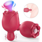 Sucking Virbrator with 9 Vibrating & 9 Flapping Modes Rose Vibrator for Women - propinkup