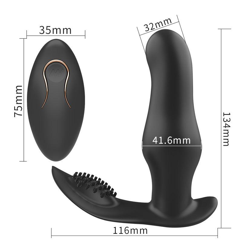 THUNDER 7 Vibrations Extraordinary Prostate Massager Anal Plug with Remote Controller - propinkup