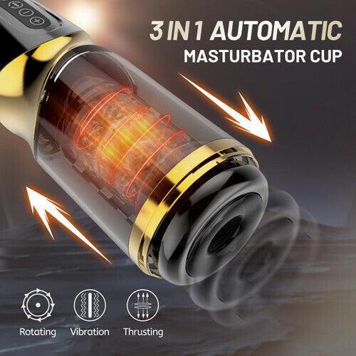 UNIMAT Beck™ Ⅱ 6 Thrusting & Vibrating Automatic Masturbation Cup - propinkup